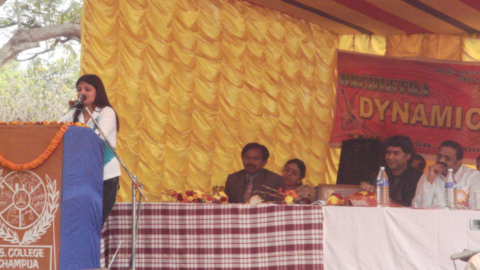 Murli on dais at CS College function