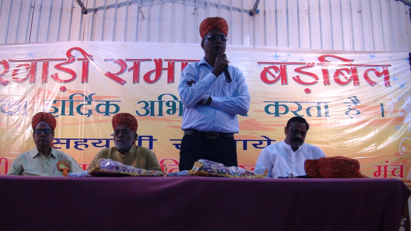 Murli on dais of Marwari Samaj meet at Barbil on 5.10.2013